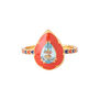 Blue topaz and enamel ring by Azga